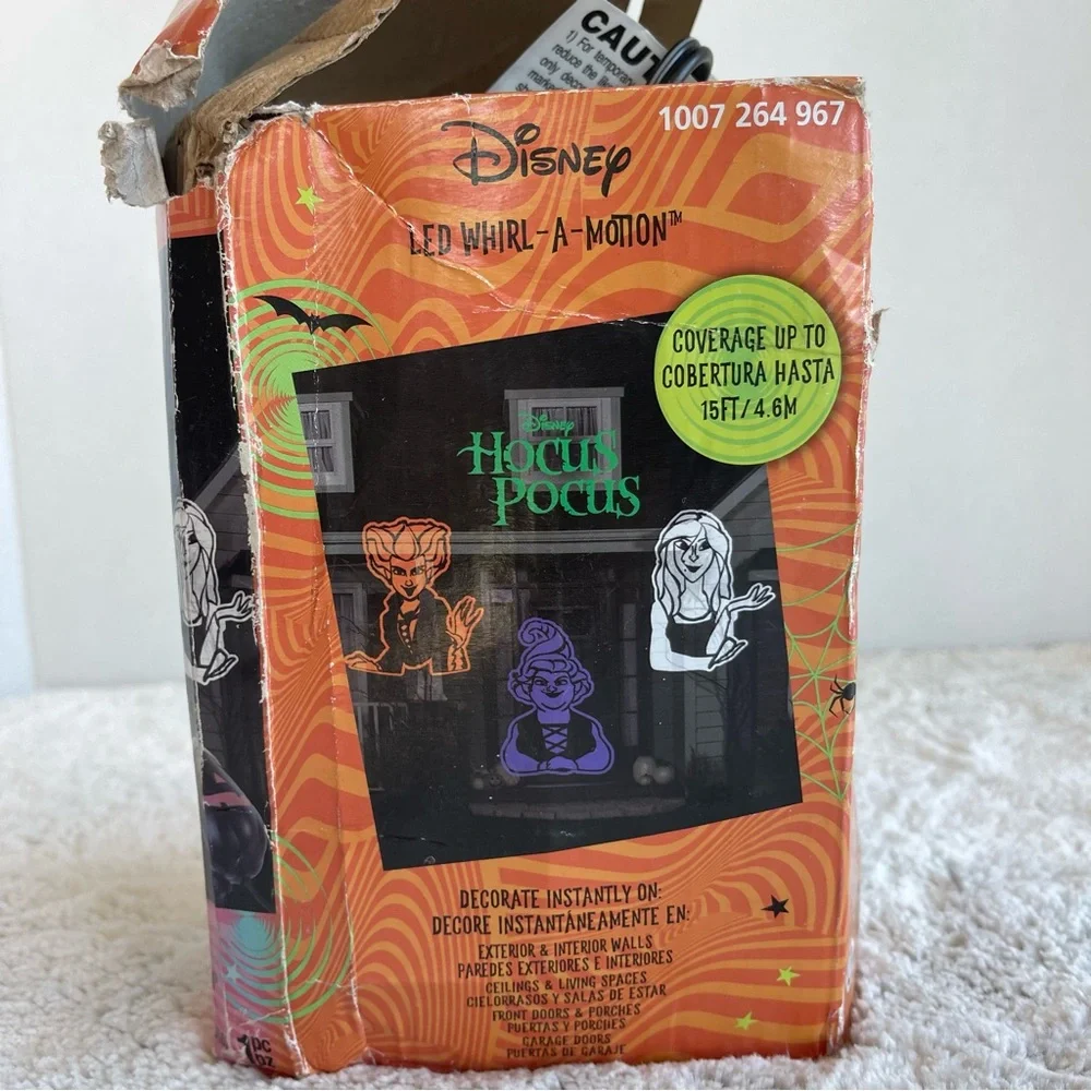Disney Hocus Pocus LED Whirl-A-Motion Projection - Orange, Purple, Black, Green